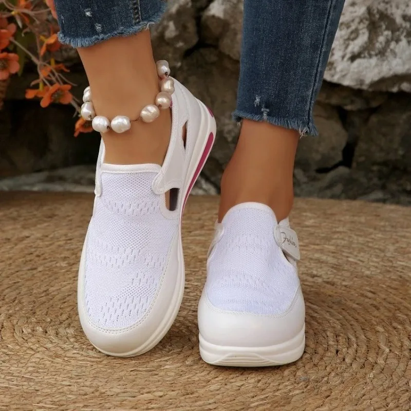 Women Platform Slip on Sneaker - Velcro Hook Loop review and price