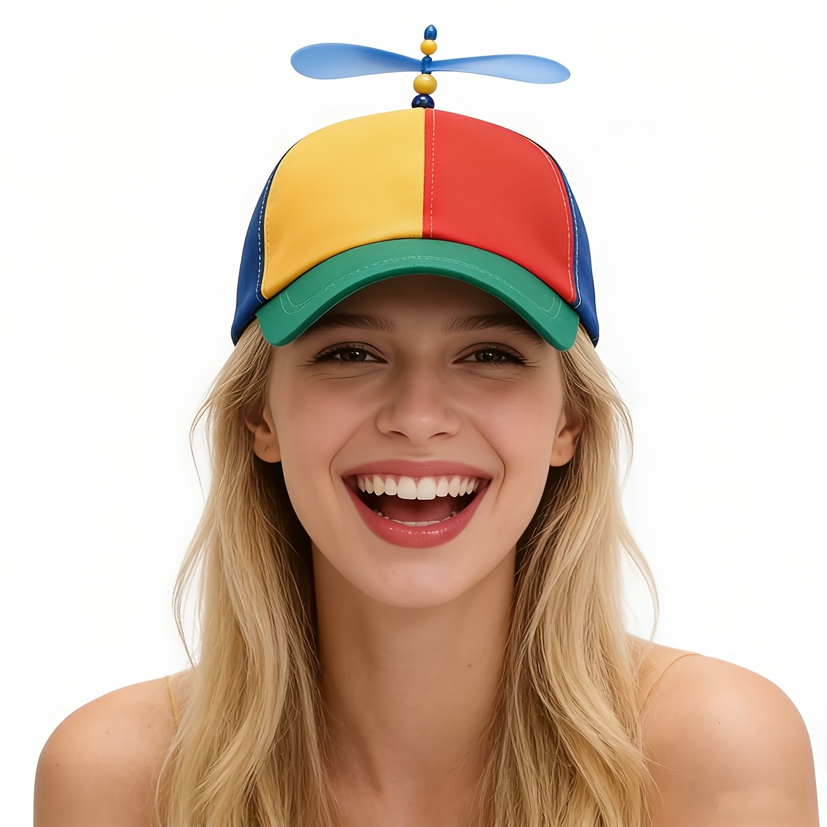 Funny Multicolor Propeller Hat - Flamethrower Cosplay Prop review and price
