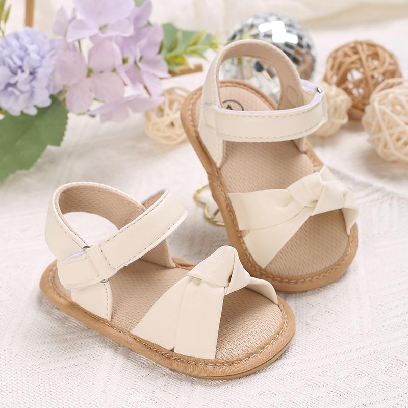 Baby Girl Twisted Toe Sandals  - Velcro Hook Loop review and price