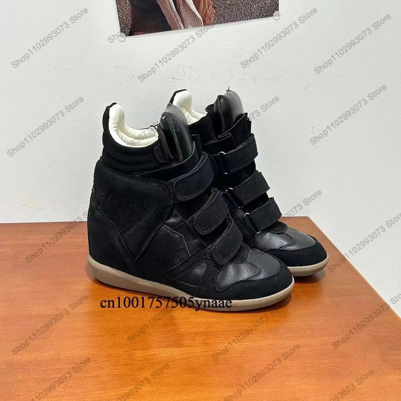 Women Hidden Wedge Heel High‑T - Velcro Hook Loop review and price