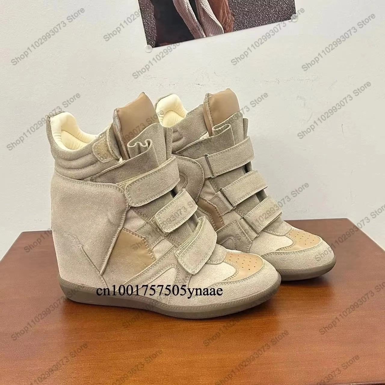 Women Hidden Wedge Heel High‑T - Velcro Hook Loop review and price